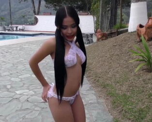 latina lingerie model